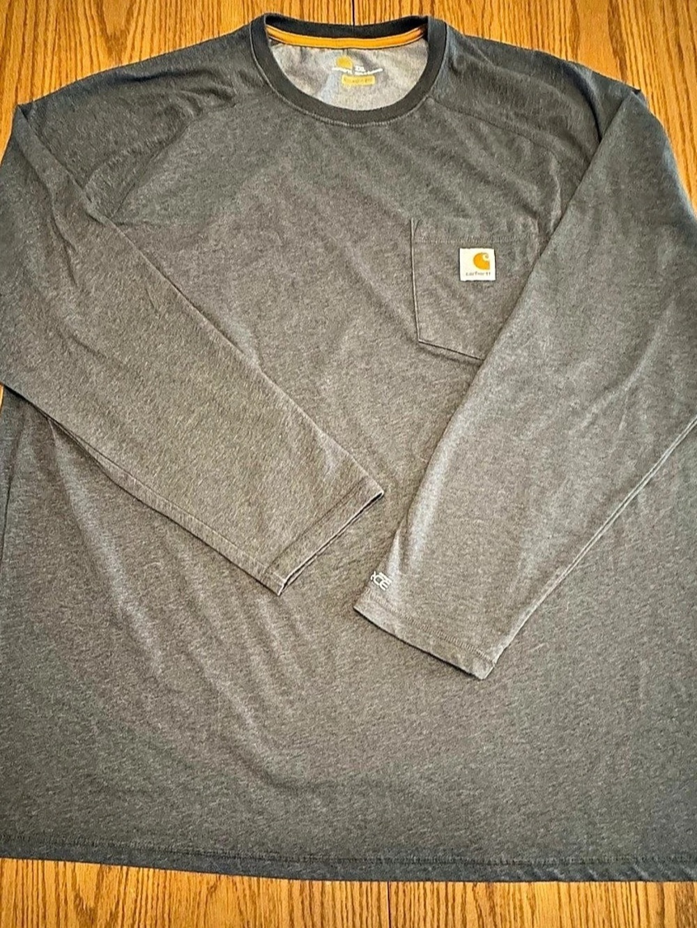 Carhartt Force Delmont Long-Sleeve T-Shirt Gray 2XL